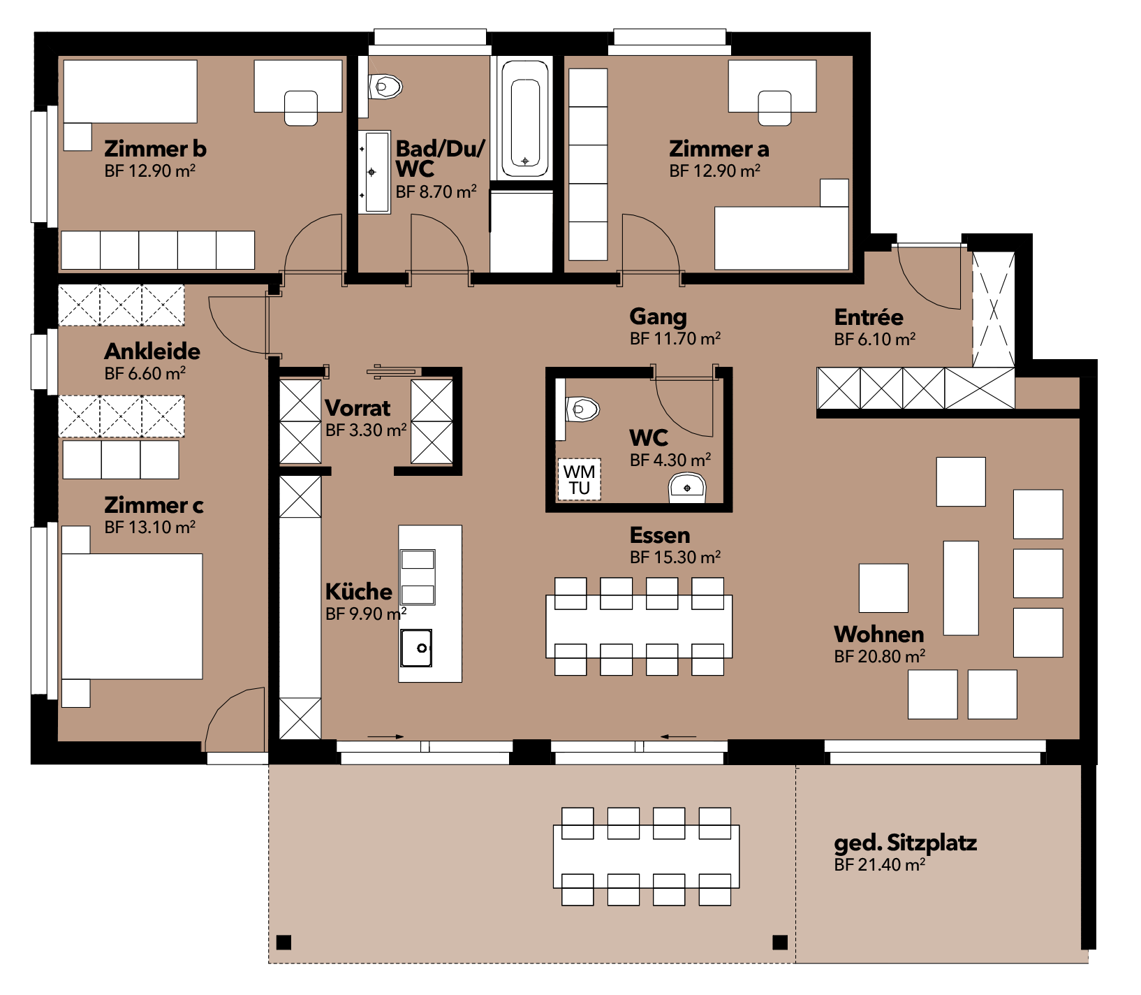 Grundriss Wohnung 01
